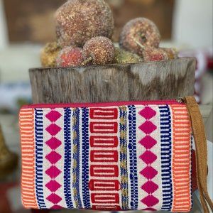 Women's bags wristlet clutch Multicolor Cotton Medium